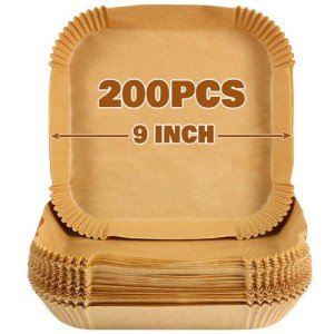 YQL 9-Inch Square Disposable Air Fryer Liners - 200 Pack