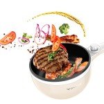 Vocha 1.5L Mini Electric Hot Pot & Pan