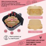 BYKITCHEN 7.9-Inch Square Air Fryer Liners – 100 Pack