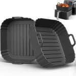 PINTAUR Silicone Air Fryer Liners - 2 Pack