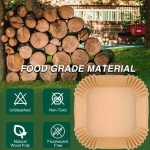 Square Paper Liners for Air Fryers, 100 Count