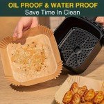 Square Paper Liners for Air Fryers, 100 Count