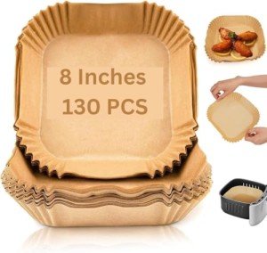130PCS Disposable Air Fryer Liners - 8 Inch