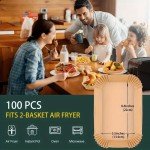 100 Pack Air Fryer Paper Liners for Ninja