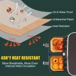 100 Pack Air Fryer Paper Liners for Ninja