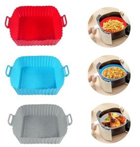 Echehi 3-Pack Reusable Silicone Air Fryer Liners