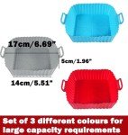 Echehi 3-Pack Reusable Silicone Air Fryer Liners