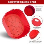Echehi 3-Pack Reusable Silicone Air Fryer Liners