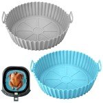 Ozzgen Non-Stick Silicone Air Fryer Liners - 2 Pack