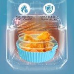 Ozzgen Non-Stick Silicone Air Fryer Liners - 2 Pack