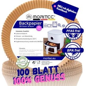 MORITEC® Air Fryer Parchment Paper - 100 Sheets
