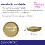 MORITEC® Air Fryer Parchment Paper - 100 Sheets