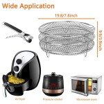 Stackable Stainless Steel Air Fryer Racks Set