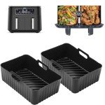 Silicone Air Fryer Liners - 2-Pack (7.6L-9.5L)