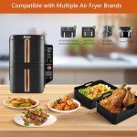 Silicone Air Fryer Liners - 2-Pack (7.6L-9.5L)