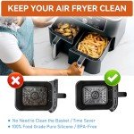 Silicone Air Fryer Liners - 2-Pack (7.6L-9.5L)