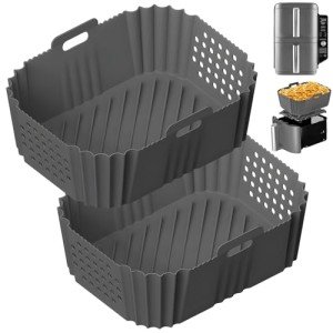 2-Pack Silicone Air Fryer Liners for Ninja