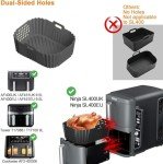 2-Pack Silicone Air Fryer Liners for Ninja