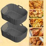 2-Pack Silicone Air Fryer Liners for Ninja