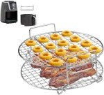 Double-Layer Air Fryer Rack - Stainless Steel Accessory