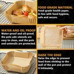 Square Air Fryer Liners, 7.9 Inch Non-Stick