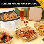 Square Air Fryer Liners, 7.9 Inch Non-Stick