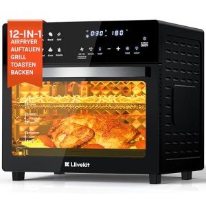 LLIVEKIT Air Fryer Mini Oven with Rotisserie 26L
