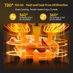LLIVEKIT 15L Dual Air Fryer with Rotisserie