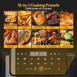LLIVEKIT 15L Dual Air Fryer with Rotisserie
