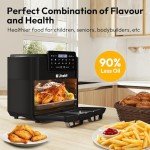 LLIVEKIT 15L Dual Air Fryer with Rotisserie