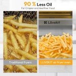 LLIVEKIT 26L Air Fryer Oven with Rotisserie - Silver