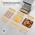 LLIVEKIT 26L Air Fryer Oven with Rotisserie - Silver