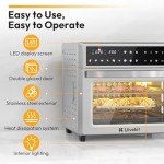 LLIVEKIT 26L Air Fryer Oven with Rotisserie - Silver