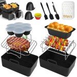 Prettop Silicone Air Fryer Liner Set of 12