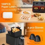 Prettop Silicone Air Fryer Liner Set of 12