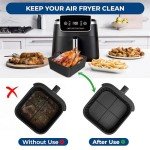 Square Silicone Air Fryer Liner for Cosori & Ninja