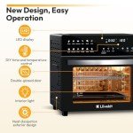 LLIVEKIT 26L Mini Oven Air Fryer - Black