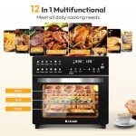 LLIVEKIT 26L Mini Oven Air Fryer - Black