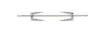 BridgePro 36L Rotisserie Fork & Rod Set - BBQ-Ready with Thumbscrews