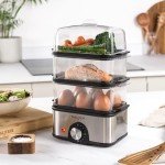 Salter 3-Tier Electric Steamer with Egg Cooker