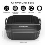 PINTAUR Silicone Air Fryer Liners - 2 Pack