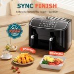 Cookwise 9L Dual Zone Air Fryer 3L + 6L Sync Cooking