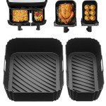 Dual Air Fryer Silicone Liners 5.2L + 3.1L