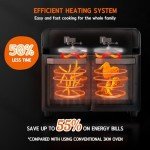 HYSapientia 22L Dual Zone Air Fryer Oven With Rotisserie