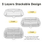 Stackable Air Fryer Rack Set - 3 Pieces