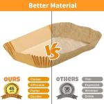 Generic 120pcs Air Fryer Liners for Ninja Dual Air Fryer AF400UK AF300UK Accessories Disposable Parchment Paper Liner Compatible with Ninja Salter Tower and Other Dual Zone Air Fryer air Fryer Trays