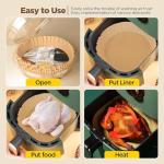 100 Pcs Round Air Fryer Disposable Liners - 8 Inch