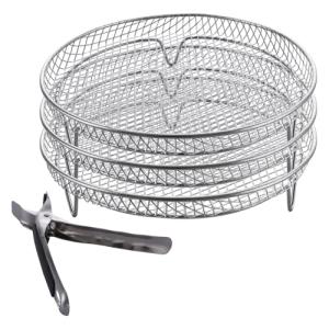 3-Pack Stackable Air Fryer Racks with Clips