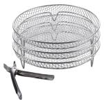 3-Pack Stackable Air Fryer Racks with Clips