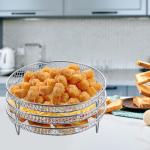 3-Pack Stackable Air Fryer Racks with Clips